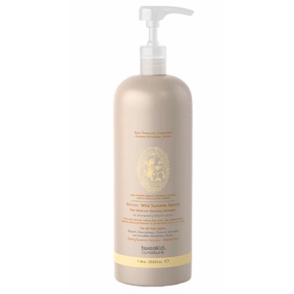 Tweak'd by Nature Shampoo Wild Apricot 33.8 oz Each New Sealed w/Pump